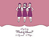 Front View Thumbnail - Carnation & Persian Plum Will You Be My Maid of Honor Card - Girls Checkbox