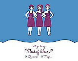 Front View Thumbnail - Cornflower & Persian Plum Will You Be My Maid of Honor Card - Girls Checkbox