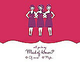 Front View Thumbnail - Pantone Honeysuckle & Persian Plum Will You Be My Maid of Honor Card - Girls Checkbox