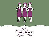 Front View Thumbnail - Clover & Persian Plum Will You Be My Maid of Honor Card - Girls Checkbox