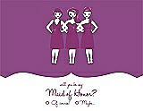 Front View Thumbnail - Dahlia & Persian Plum Will You Be My Maid of Honor Card - Girls Checkbox