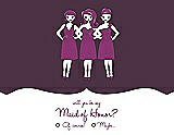 Front View Thumbnail - Eggplant & Persian Plum Will You Be My Maid of Honor Card - Girls Checkbox