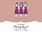 Front View Thumbnail - Fresco & Persian Plum Will You Be My Maid of Honor Card - Girls Checkbox