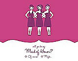 Front View Thumbnail - Fuchsia & Persian Plum Will You Be My Maid of Honor Card - Girls Checkbox