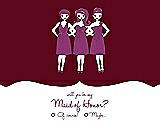 Front View Thumbnail - Garnet & Persian Plum Will You Be My Maid of Honor Card - Girls Checkbox