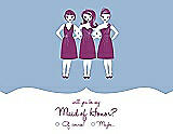 Front View Thumbnail - Ice Blue & Persian Plum Will You Be My Maid of Honor Card - Girls Checkbox