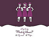 Front View Thumbnail - Italian Plum & Persian Plum Will You Be My Maid of Honor Card - Girls Checkbox