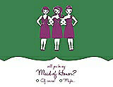 Front View Thumbnail - Ivy & Persian Plum Will You Be My Maid of Honor Card - Girls Checkbox