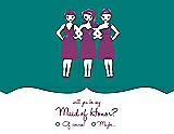 Front View Thumbnail - Jade & Persian Plum Will You Be My Maid of Honor Card - Girls Checkbox