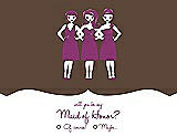 Front View Thumbnail - Latte & Persian Plum Will You Be My Maid of Honor Card - Girls Checkbox