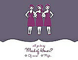 Front View Thumbnail - Lavender & Persian Plum Will You Be My Maid of Honor Card - Girls Checkbox