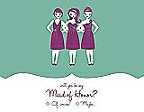 Front View Thumbnail - Meadow & Persian Plum Will You Be My Maid of Honor Card - Girls Checkbox