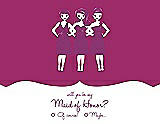Front View Thumbnail - Merlot & Persian Plum Will You Be My Maid of Honor Card - Girls Checkbox