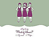 Front View Thumbnail - Mermaid & Persian Plum Will You Be My Maid of Honor Card - Girls Checkbox