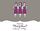 Front View Thumbnail - Mocha & Persian Plum Will You Be My Maid of Honor Card - Girls Checkbox