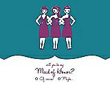 Front View Thumbnail - Niagara & Persian Plum Will You Be My Maid of Honor Card - Girls Checkbox