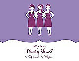 Front View Thumbnail - Pansy & Persian Plum Will You Be My Maid of Honor Card - Girls Checkbox