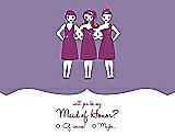 Front View Thumbnail - Passion & Persian Plum Will You Be My Maid of Honor Card - Girls Checkbox