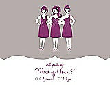 Front View Thumbnail - Pebble Beach & Persian Plum Will You Be My Maid of Honor Card - Girls Checkbox