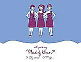 Front View Thumbnail - Periwinkle - PANTONE Serenity & Persian Plum Will You Be My Maid of Honor Card - Girls Checkbox