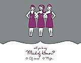Front View Thumbnail - Pewter & Persian Plum Will You Be My Maid of Honor Card - Girls Checkbox