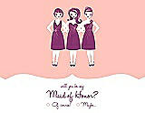 Front View Thumbnail - Primrose & Persian Plum Will You Be My Maid of Honor Card - Girls Checkbox