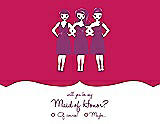 Front View Thumbnail - Posie & Persian Plum Will You Be My Maid of Honor Card - Girls Checkbox