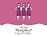 Front View Thumbnail - Pretty In Pink & Persian Plum Will You Be My Maid of Honor Card - Girls Checkbox