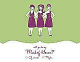 Front View Thumbnail - Pistachio & Persian Plum Will You Be My Maid of Honor Card - Girls Checkbox