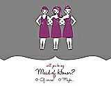 Front View Thumbnail - Quarry & Persian Plum Will You Be My Maid of Honor Card - Girls Checkbox