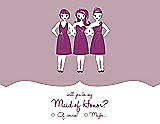 Front View Thumbnail - Quartz & Persian Plum Will You Be My Maid of Honor Card - Girls Checkbox