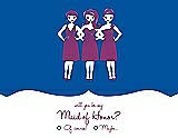 Front View Thumbnail - Royal Blue & Persian Plum Will You Be My Maid of Honor Card - Girls Checkbox