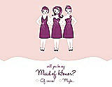 Front View Thumbnail - Rose Water & Persian Plum Will You Be My Maid of Honor Card - Girls Checkbox