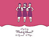 Front View Thumbnail - Rose Quartz & Persian Plum Will You Be My Maid of Honor Card - Girls Checkbox