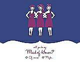 Front View Thumbnail - Sailor & Persian Plum Will You Be My Maid of Honor Card - Girls Checkbox