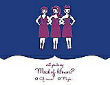 Front View Thumbnail - Sapphire & Persian Plum Will You Be My Maid of Honor Card - Girls Checkbox