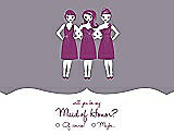 Front View Thumbnail - Shadow & Persian Plum Will You Be My Maid of Honor Card - Girls Checkbox