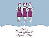 Front View Thumbnail - Slate & Persian Plum Will You Be My Maid of Honor Card - Girls Checkbox