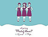 Front View Thumbnail - Spa & Persian Plum Will You Be My Maid of Honor Card - Girls Checkbox
