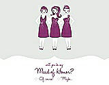 Front View Thumbnail - Starlight & Persian Plum Will You Be My Maid of Honor Card - Girls Checkbox