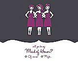 Front View Thumbnail - Stormy & Persian Plum Will You Be My Maid of Honor Card - Girls Checkbox