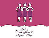 Front View Thumbnail - Strawberry & Persian Plum Will You Be My Maid of Honor Card - Girls Checkbox