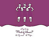 Front View Thumbnail - Sugar Plum & Persian Plum Will You Be My Maid of Honor Card - Girls Checkbox