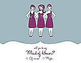 Front View Thumbnail - Surf Spray & Persian Plum Will You Be My Maid of Honor Card - Girls Checkbox
