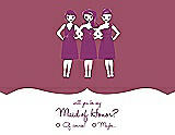 Front View Thumbnail - Tea Rose & Persian Plum Will You Be My Maid of Honor Card - Girls Checkbox