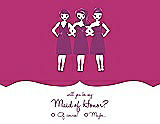 Front View Thumbnail - Tutti Frutti & Persian Plum Will You Be My Maid of Honor Card - Girls Checkbox