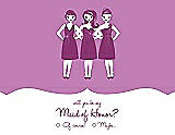 Front View Thumbnail - Tulip & Persian Plum Will You Be My Maid of Honor Card - Girls Checkbox