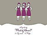 Front View Thumbnail - Twig & Persian Plum Will You Be My Maid of Honor Card - Girls Checkbox