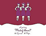 Front View Thumbnail - Valentine & Persian Plum Will You Be My Maid of Honor Card - Girls Checkbox