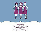 Front View Thumbnail - Windsor Blue & Persian Plum Will You Be My Maid of Honor Card - Girls Checkbox